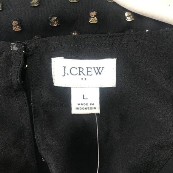 J.Crew Factory Sleeveless Top in Black/Gold Foil - Size Large - Picture 4 of 6